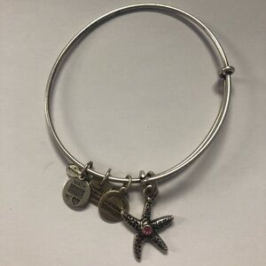Alex and ani starfish bracelet w pink rhinestone